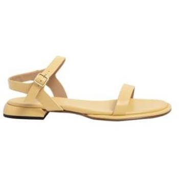 Sandalias Neosens de Piel Amarillas para Mujer S3152, Planas con Hebilla, Casual, Talla 40