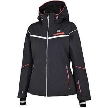 Dare 2b Icecap Waterproof & Breathable High Loft Insulated Peaked Hooded Ski & Snowboard Jacket with Detachable Snowskirt and YKK Front Zip Chaquetas aislantes Impermeables, Mujer, Gris, 18
