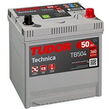 Batería para coche Tudor Exide Technica 50Ah, 12V. Dimensiones: 200 x 173 x 222. Borne derecha.