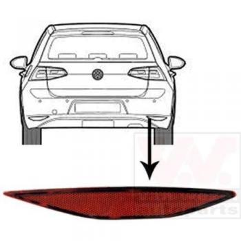 Reflector VAN WEZEL 5766940 - Elemento reflectante para vehículos, diseñado para mejorar la visibilidad y seguridad en condiciones de poca luz, fabricado con materiales duraderos y resistentes a las inclemencias del tiempo, fácil