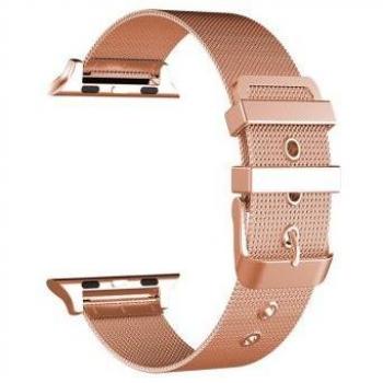 Correa Metálica Rosa Dorado Compatible con Apple Watch Series 1/2/3/4/5/6/7/SE (42mm / 44mm)