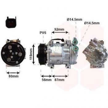 Compresor de aire acondicionado VAN WEZEL 1800K431