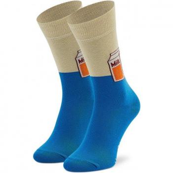 Happy Socks Milk Sock - White, Light Yellow, Orange - Size: 41-46; Mens and Women's 1 Pair Happy Socks Milk Socks - Multi Coloured - Size: 7.5-11.5 Unisex