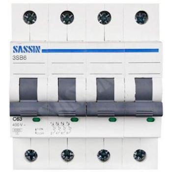 Interruptor Magnetotérmico Automático 4 Polos 40A C Curve 6KA SASSIN B64C40N
