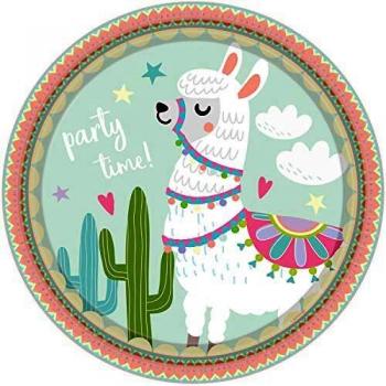 amscan 9904586 Llama - Platos de papel