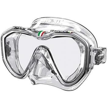 SEAC Italica Asian Fit Máscara Sola Lente para Buceo Profesional, recreativo y Snorkeling, Adultos Unisex, Limited Edition
