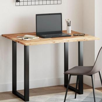 Tablero de mesa rectangular de madera maciza de acacia 100x80x2 cm Marrón