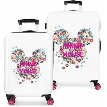 Disney Minnie Sunny Day Juego de maletas Rosa 55/68 cms Rígida ABS Cierre combinación 104L 4 Ruedas dobles Equipaje de Mano