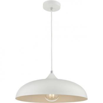 Lámpara colgante Kaelan 1 bombilla blanco mate, tipo de producto: lámpara colgante, características: diseño domo individual, color blanco mate, casquillo E27