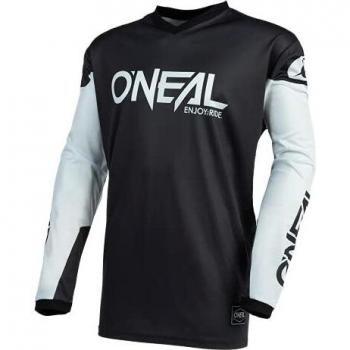 Camiseta de Cross O'Neal Element Negro-Blanco, características: diseño moderno, material ligero y transpirable, ajuste cómodo, protección contra la abrasión, disponible en talla L