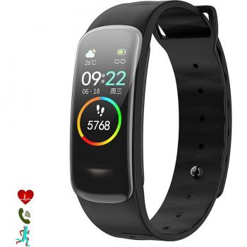 Brazalete inteligente B1 con monitor de fatiga, tensión y O2 en sangre. ¡Mantente activo y saludable con este innovador dispositivo!