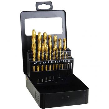 WOLFPACK LINEA PROFESIONAL 9060255 Estuche Brocas Hss Titanio 1-10 mm. 19 Piezas