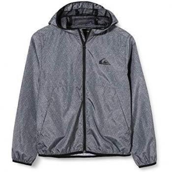 Quiksilver Everyday-Chaqueta Corta-Viento con Capucha para Chicos 8-16 Jackets, Niños, Dark Grey Heather, XS/8