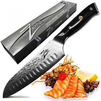 Cuchillo Santoku de 7 Zelite Infinity Alpha-Royal, acero Damasco japonés