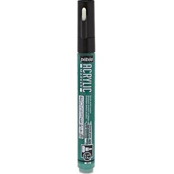 Rotulador acrílico 1.2 mm punta redonda color verde esmeralda Pebeo