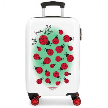 Movom Happy Time Maleta de cabina Multicolor 37x55x20 cms Rígida ABS Cierre combinación 32L 2,5Kgs 4 ruedas dobles Equipaje de Mano