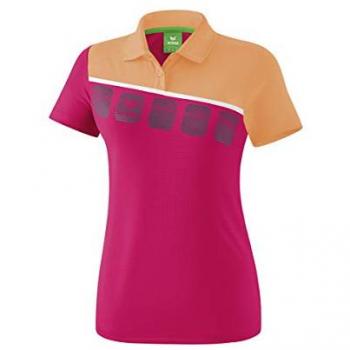 Erima Women's Polo Shirt 5-C - Short Sleeve, Pink, Size 42
