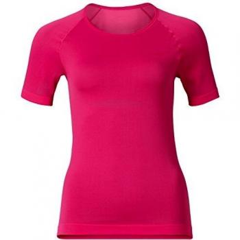 Odlo de Manga Corta para Cuello Redondo Evolution X-Light bajo Camisas Tamaño Mediano, diseño de cerditos, Color Morado