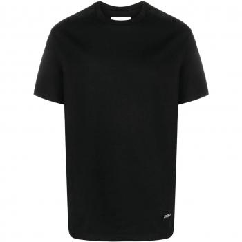 Jil Sander Men's Logo-Plaque Cotton Crew-Neck T-Shirt in Black | Size Small | J22GC0128J20073 Color 001