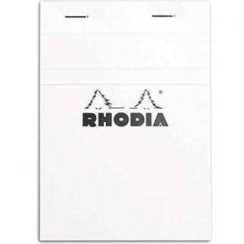 Bloc Rhodia Nº 13 Blanco A6 10,5x14,8 cm 80 Hojas Cuadrícula 5x5 Grapado