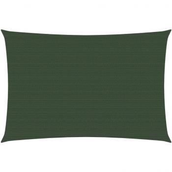 Toldo de vela verde oscuro HDPE 160 g/m² 3x4 m