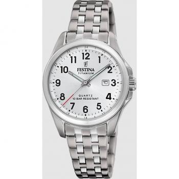 Reloj Festina F20697/1 Titanium Blanco Correa De Titanio Mujer