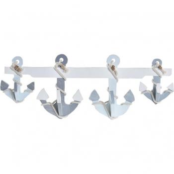 Perchero de Pared DKD Home Decor Madera Cuerda Mediterráneo (66 x 10 x 25 cm)