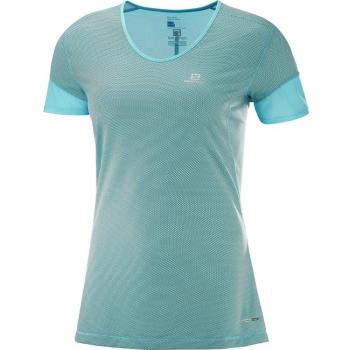 Salomon Trail Runner SS tee W - Camiseta, Mujer, Azul