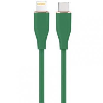 Cable USB-C a Lightning Gembird 1,5m 20W Silicona Tacto Suave Verde