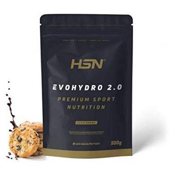 Proteína Hidrolizada Sin Lactosa HSN Evohydro 2.0 Sabor Chocolate Galletas 500 g - Aislado de Suero, No-GMO, Vegetariana, Sin Gluten