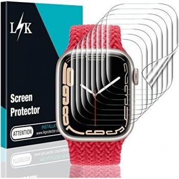 LϟK 6 Pack Protector de Pantalla para Apple Watch 44mm Series 6 5 4 SE - HD Flexible Película de TPU Sin Burbujas Sin Bordes Elevados Kit Fácil instalación - iWatch 44mm Series 6 5 4 SE