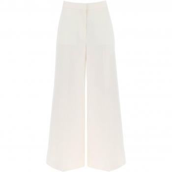 Stella McCartney Women's Tailored Ivory Wool Trousers Size 42