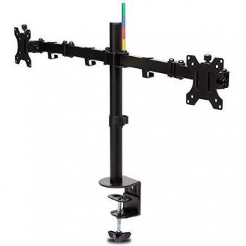 Kensington Smart Fit Dual Monitor Mount for Upto 32 Inch LCD LED Monitor Computer PC Screens, Ergonomic Double Arms Stand Desk Mount Bracket Tilt 45 Degree Swivel 90 Degree Rotate 180 Degree