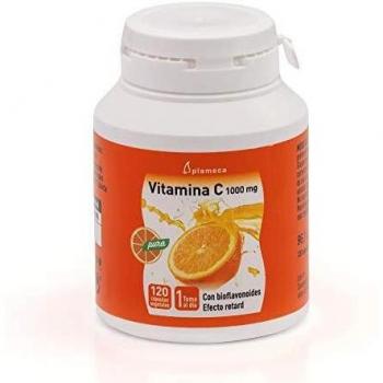 Plameca Vitamina C 1000mg, Blanco y Naranja, 100g, 120 Capsulas
