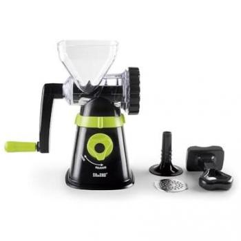 Picadora de carne manual Ibili 777150 con cuerpo de acero inoxidable, manivela ergonómica, fácil de usar y limpiar, capacidad para picar carne fresca y verduras, diseño compacto ideal para uso doméstico