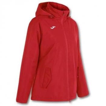 Anorak mujer Trivor rojo, impermeable, transpirable, con capucha ajustable, cierre frontal con cremallera y botones a presión, bolsillos laterales con cierre, puños elásticos