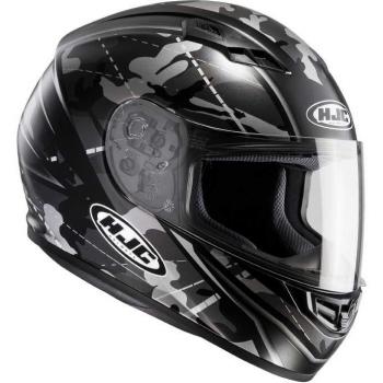 HJC 101675 X XL Casco Moto, Negro/Gris, XXL