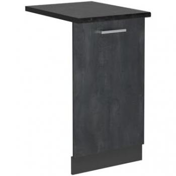 Panel Frontal para Lavavajillas R-Line, Hormigón Negro/Antracita, 45 cm, Accesorio de Lavavajillas