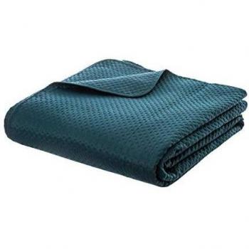 Colcha Dolce Azul Canard con 2 fundas de almohada - 260x240 cm - Atmosphera