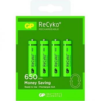 GP EkoPower - Paquete de 4 pilas recargables AAA 630mAh NiMH