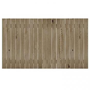 Cabecero de cama Cairo de madera maciza envejecida, 200x80cm, hecho a mano en España, anclajes incluidos