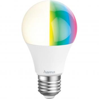 Bombilla inteligente Hama WLAN LED E27 A60 10W RGBW dim opalino