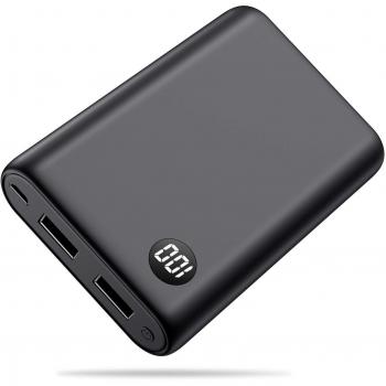 Trswyop Batería Externa 13800mAh Power Bank [Pantalla Digital] Cargador Portátil Móvil con 2 Puertos Salidas USB Alta Velocidad para Smartphones Tablets y Más