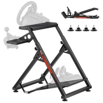 VEVOR Adjustable & Foldable Racing Wheel Stand for Logitech G923 G920 G29 G27, Thrustmaster T300RS TX F458 T500RS T3PA-PRO (F1/GT) - Compact Gaming Cockpit (