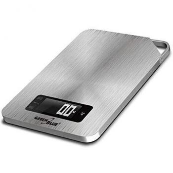 GreenBlue GB170 Digital Kitchen Scale with Timer, Stainless Steel, 5kg Capacity, Accurate to 1g