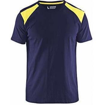 Blaklader Two-Tone Fluorescent T-Shirt XL - Navy/Yellow