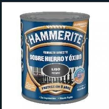 Hammerite Esmalte directo sobre hierro y óxido Satinado Negro 5 L