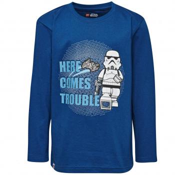 LEGO Wear Boy Star Wars- Cm-50105 - Langarmshirt, Camisa Manga Larga Niños, Azul