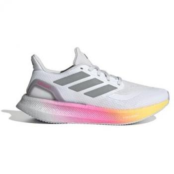Adidas Pureboost 5 Women's Neutral Running Shoes - White, Gray, Size 38 2/3