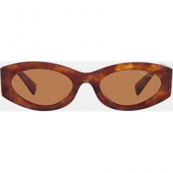 Miu Miu MU11WS 4BW2Z1 Women's Round Havana Tortoiseshell Sunglasses Size 54